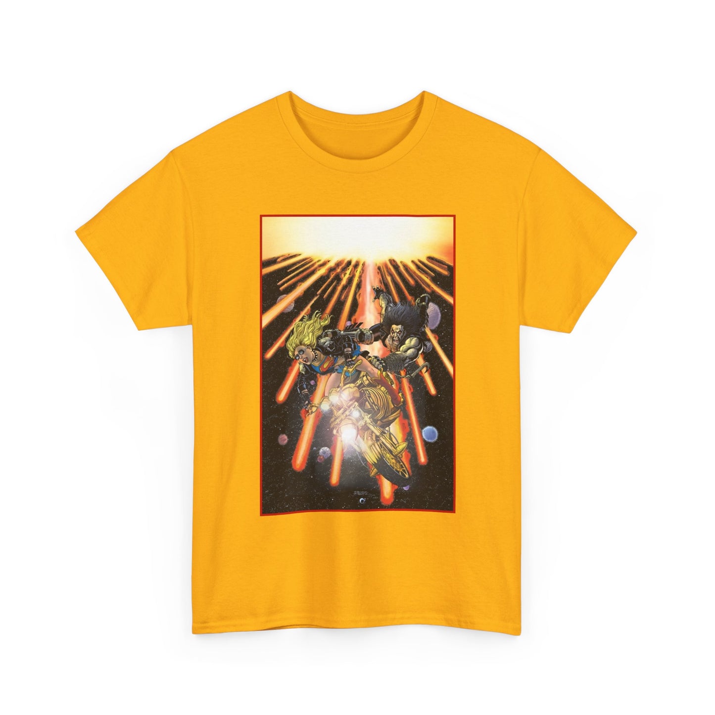 Supergirl & Lobo T-Shirt - George Perez Art - Brave and the Bold #4 Cover Art - 2026 Movie with Milly Alcock and Jason Momoa - DC Comics