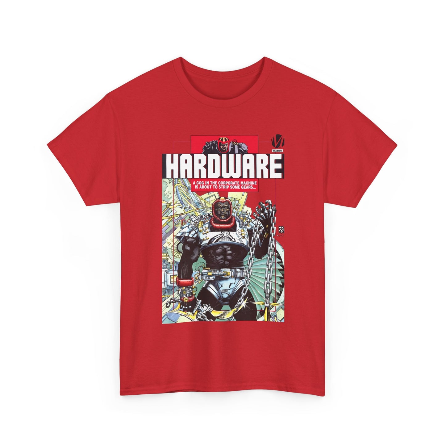 Hardware T-Shirt - Denys Cowan Art - Curtis Metcalf Vs Edwin Alva - Milestone Media - DC Comics