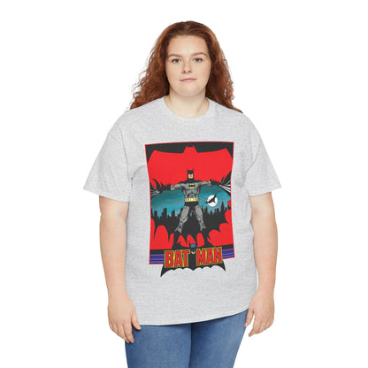 Batman T-Shirt - George Perez Art - 1980s JLA Postcard Art - DC Comics