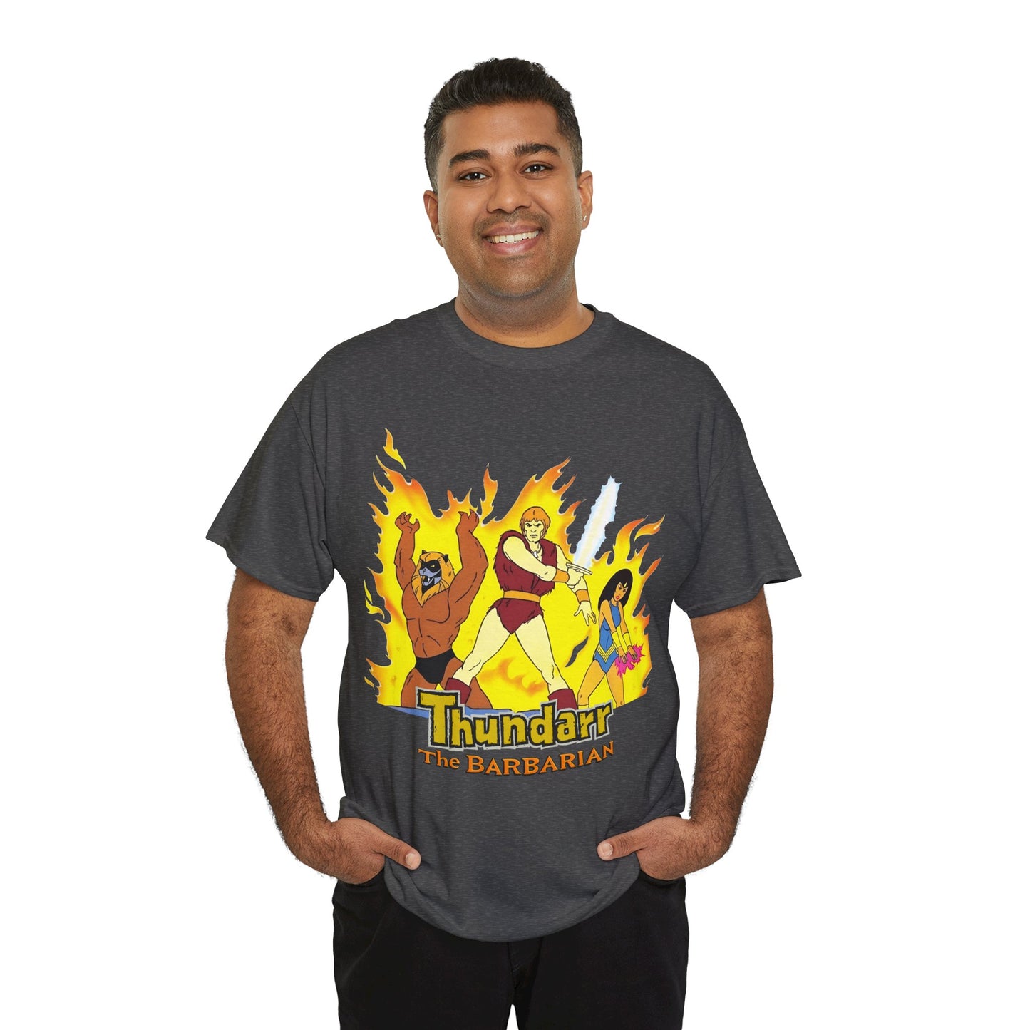 Thundarr the Barbarian T-Shirt - Princess Ariel, Ookla the Mok - Ruby-Spears Saturday Morning Cartoon - 1980s