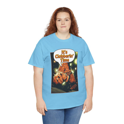 The Thing Shirt - Adam Kubert Art - It's Clobberin' Time - Fantastic Four Member - Marvel Comics