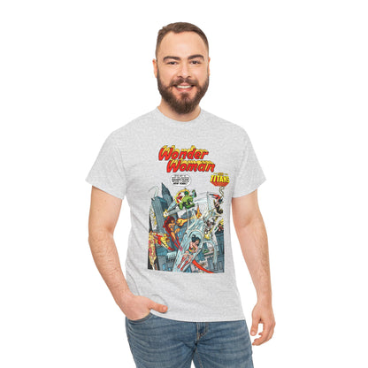 Wonder Woman/New Teen Titans T-Shirt - Ross Andru Art - Wonder Girl, Starfire, Cyborg, Raven - #287 Cover Art - DC Comics