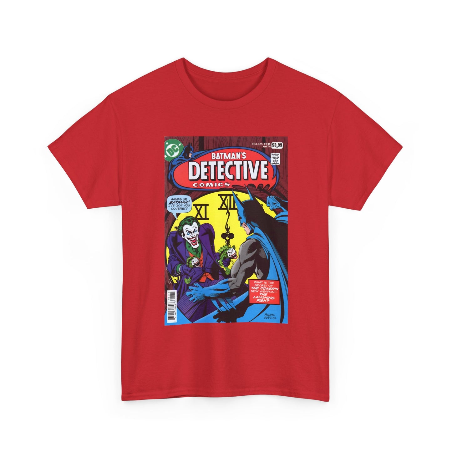 Detective Comics #475 T-Shirt - Marshall Rogers Art - Joker Appearance - The Laughing Fish - DC Comics