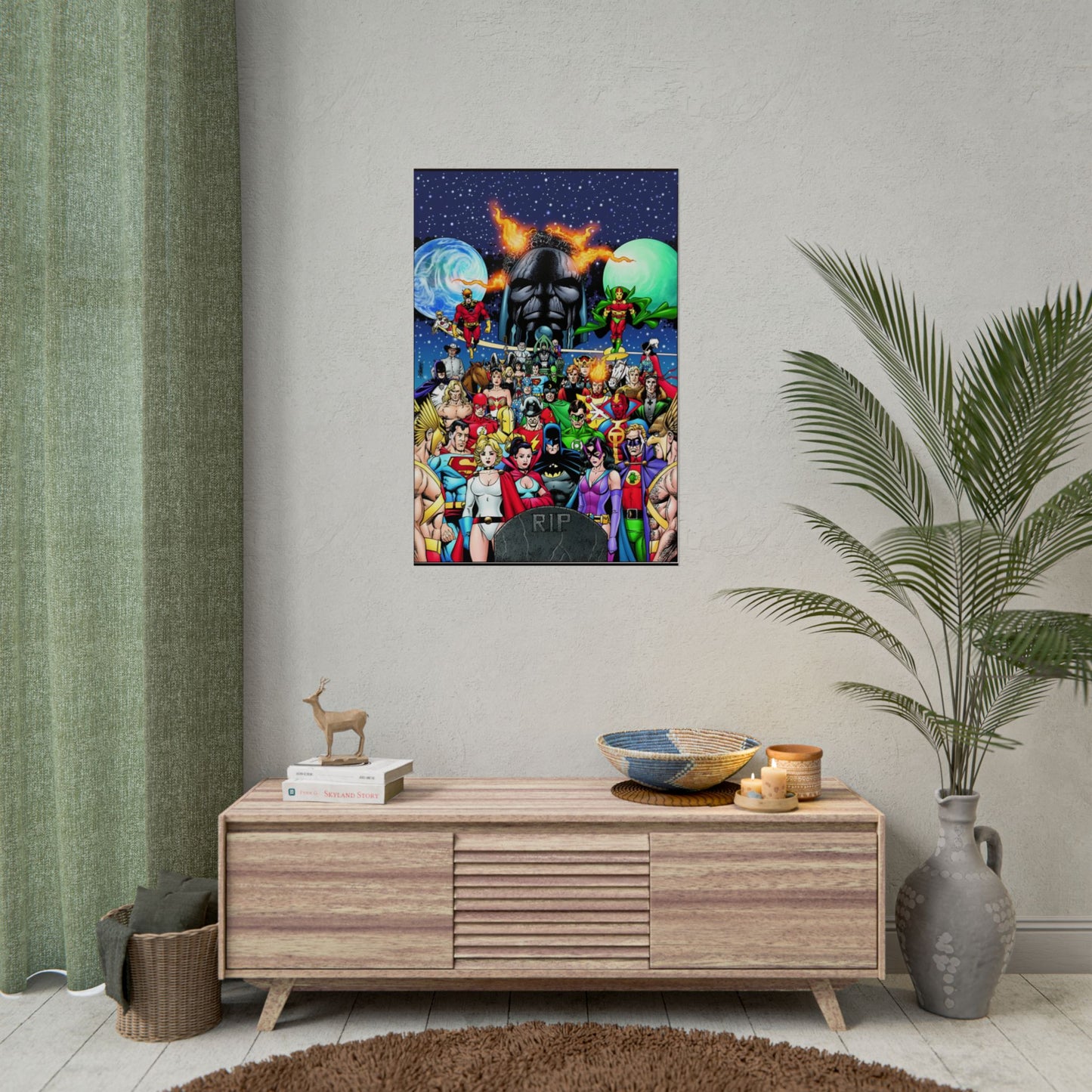 Crisis on Multiple Earths Rolled Poster - George Perez Art - JLA & JSA - DC Comics - Multiple Sizes Up to 24"x36"
