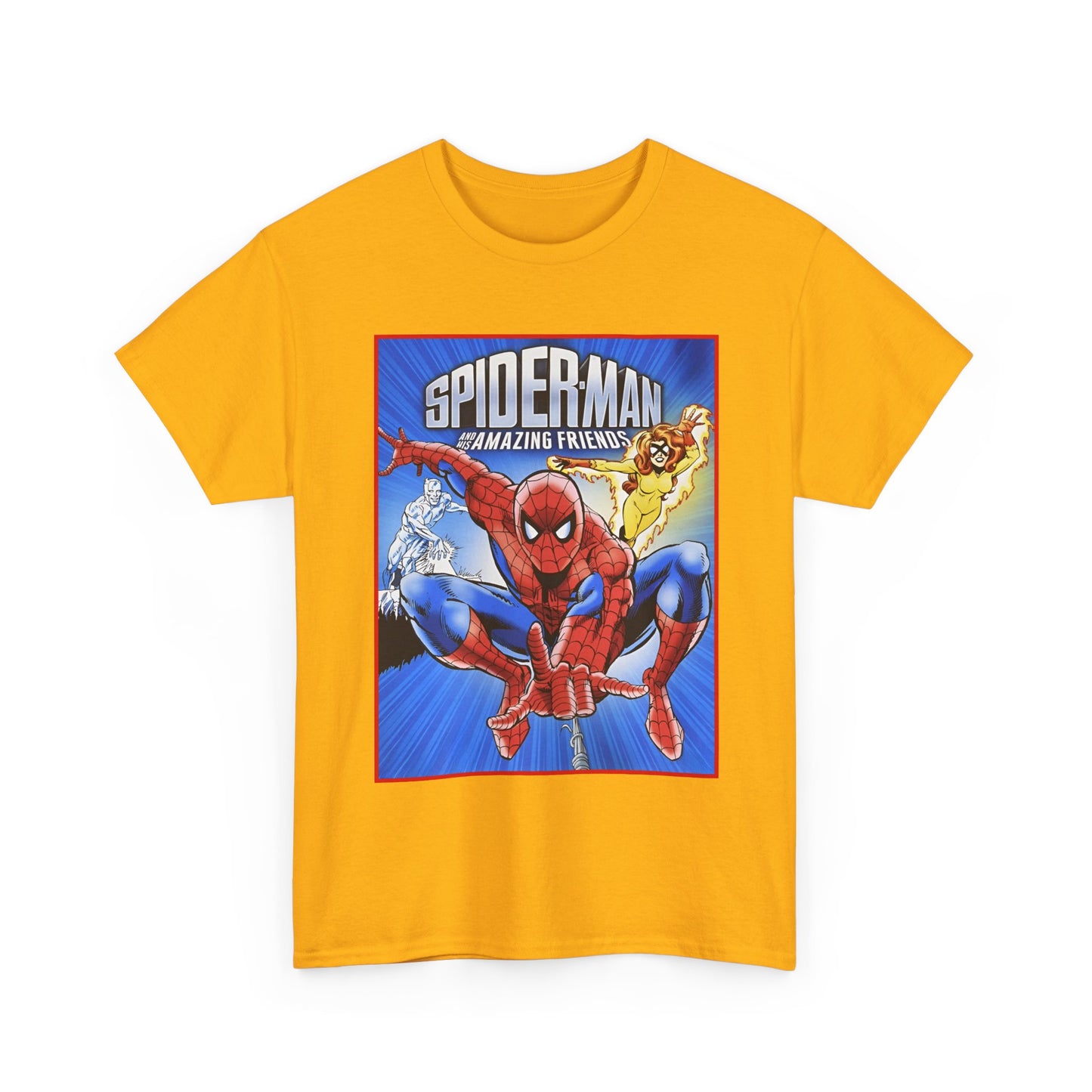 Spider-Man & His Amazing Friends T-Shirt - Firestar, Iceman - Popular 1980s Saturday Morning Cartoon - Marvel Comics