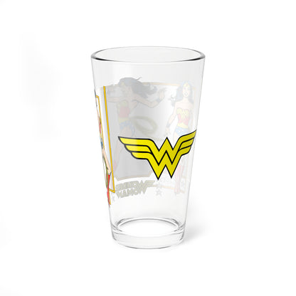 Wonder Woman Pint Glass, 16oz - DC Comics Style Guide - Jose Luis Garcia-Lopez Art - Diana Prince, Amazon Warrior