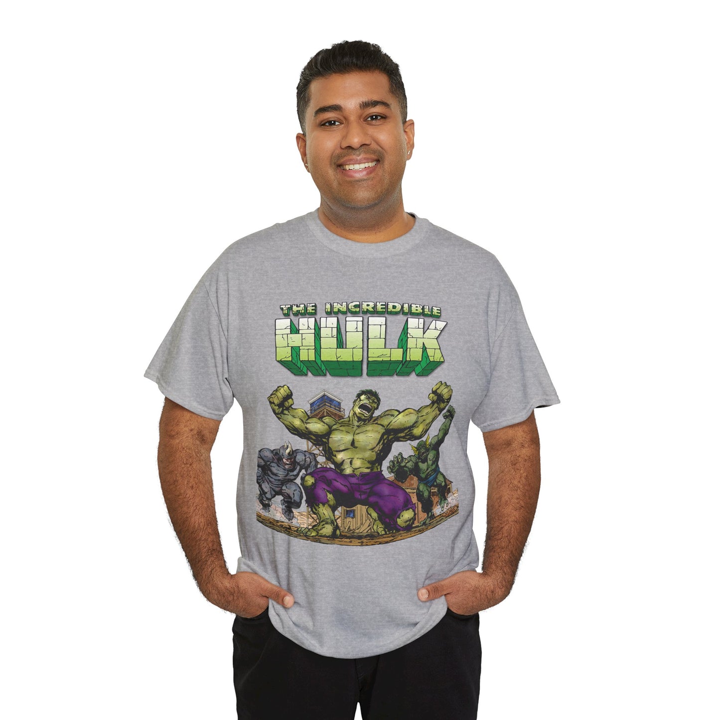 Incredible Hulk T-Shirt - Classic John Byrne Art - Rhino, Abomination - Marvel Comics - Bruce Banner
