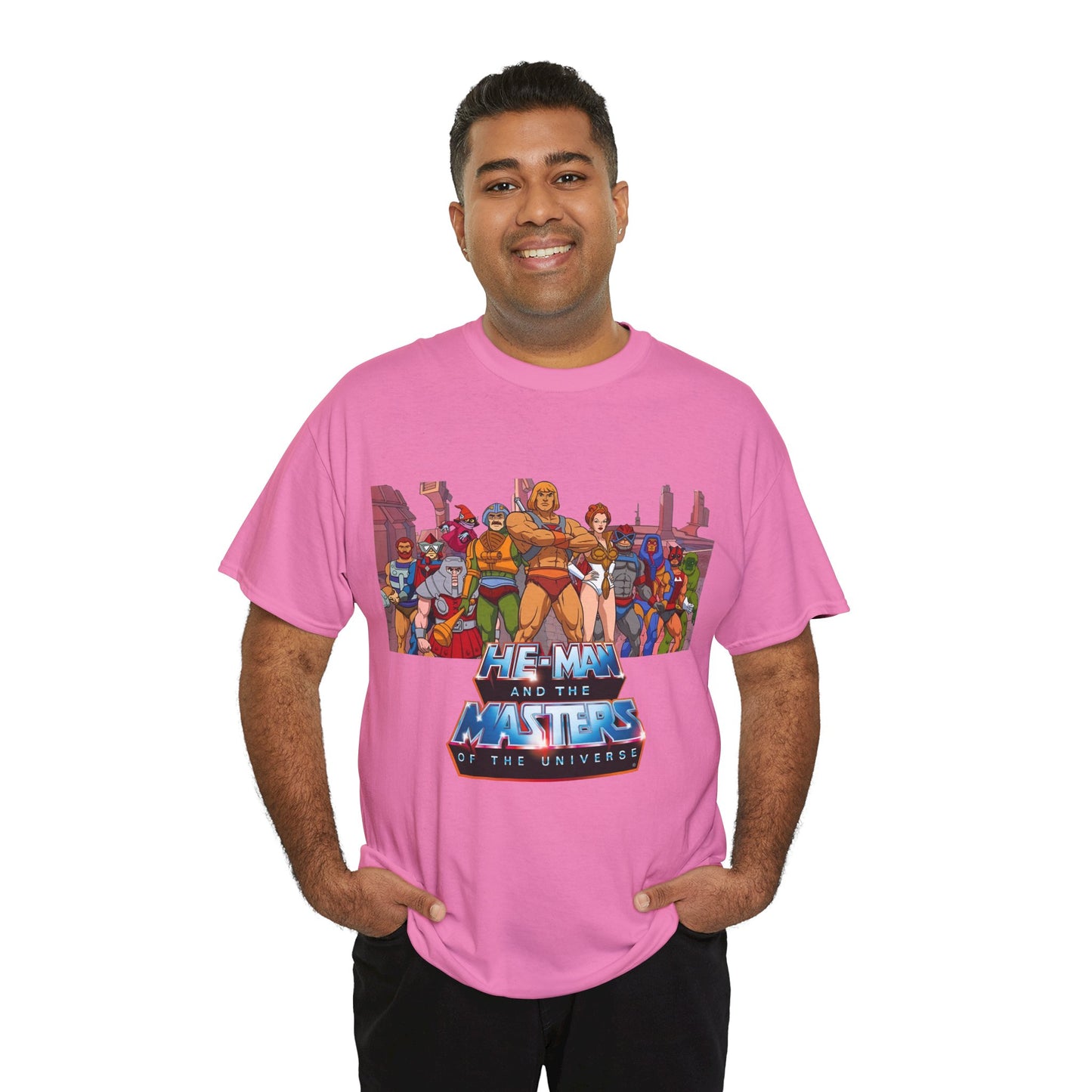 Masters of the Universe T-Shirt - He-Man, Man-At-Arms, Teela, Orko, Fisto, Moss Man, Ram Man - 1980s Filmation Art
