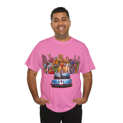 Masters of the Universe T-Shirt - He-Man, Man-At-Arms, Teela, Orko, Fisto, Moss Man, Ram Man - 1980s Filmation Art