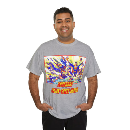 Superboy & Legion of Super-Heroes T-Shirt - Alex Ross Art - Saturn Girl, Brainiac 5, Lightning Lad, Shadow Lass, Dawnstar, Karate Kid - DC Comics