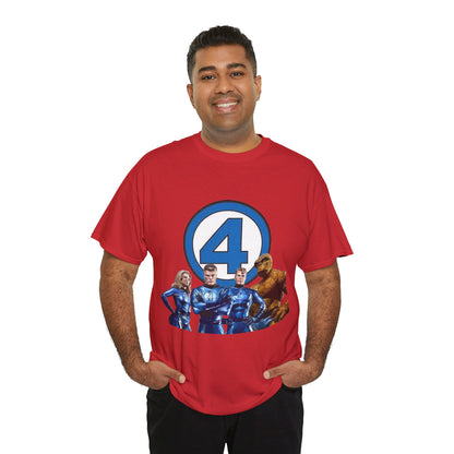 Fantastic Four T-Shirt - Alex Ross Art - 2025 MCU Movie - Iconic Marvel Comics Characters - Human Torch, Invisible Woman, The Thing, Reed Richards