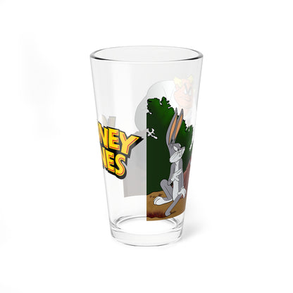 Bugs Bunny & Giovanni Jones Pint Glass, 16oz - Long-Haired Hare - Looney Tunes TV Cartoon - WB Bugs Foe