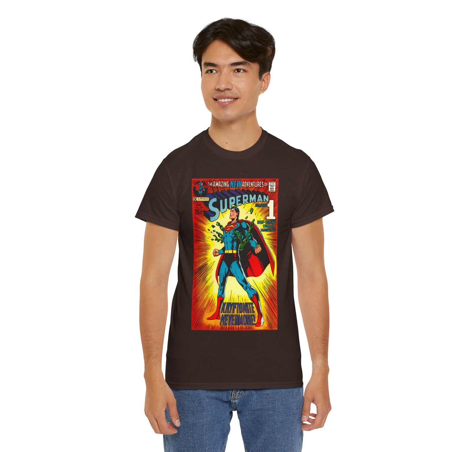 Superman #233 T-Shirt - Neal Adams Art - Kryptonite No More - Classic Bronze Age Cover - DC Comics