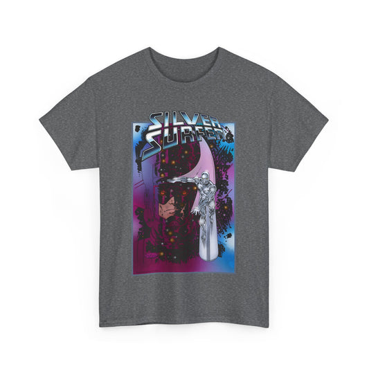 Silver Surfer & Galactus T-Shirt - John Byrne Art - Fantastic Four Connection - Former Herald, Norrin Radd - Marvel Comics