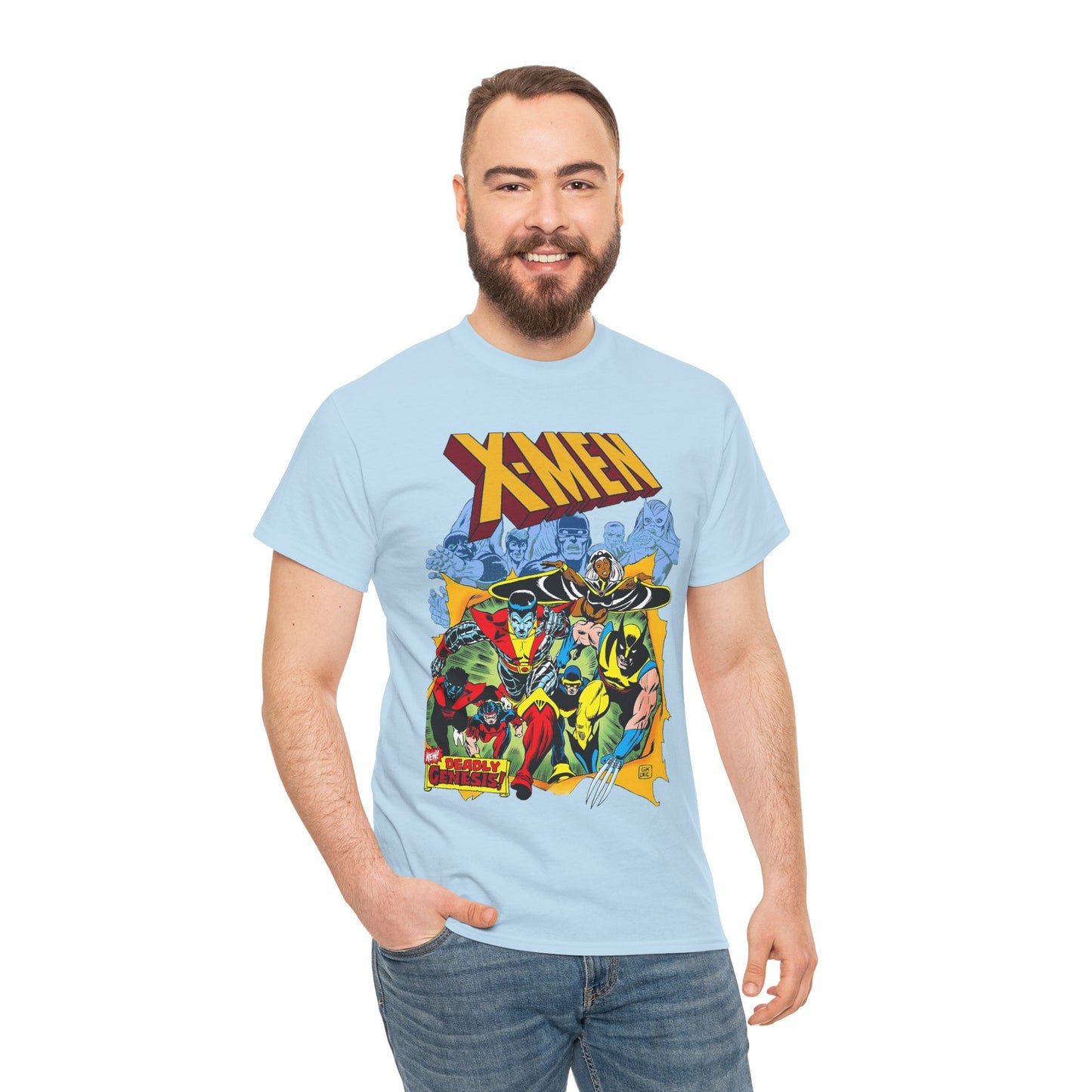 Giant-Sized X-Men T-Shirt - Dave Cockrum Art - Wolverine, Storm, Colossus, Cyclops, Nightcrawler, Thunderbird - New Chris Claremont Era - Marvel Comics