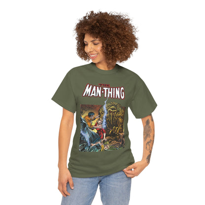 Man-Thing T-Shirt - Adventure into Fear #18 Cover Art - Marvel Comics - Whatever Knows Fear Burns At The Touch - Swamp Monster