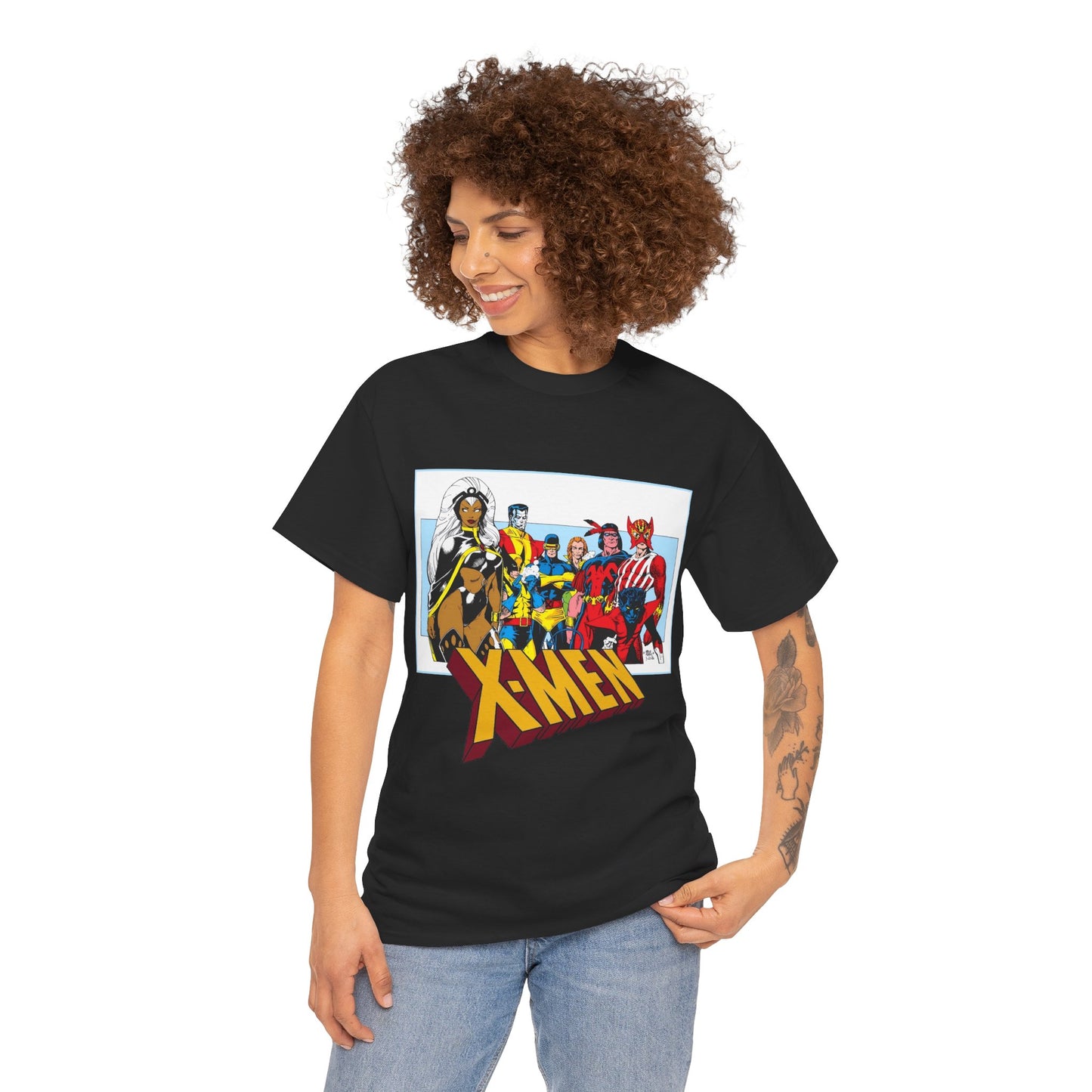 X-Men T-Shirt - Arthur Adams Art - Cyclops, Nightcrawler, Storm, Wolverine, Thunderbird, Sunfire, Banshee - Marvel Comics