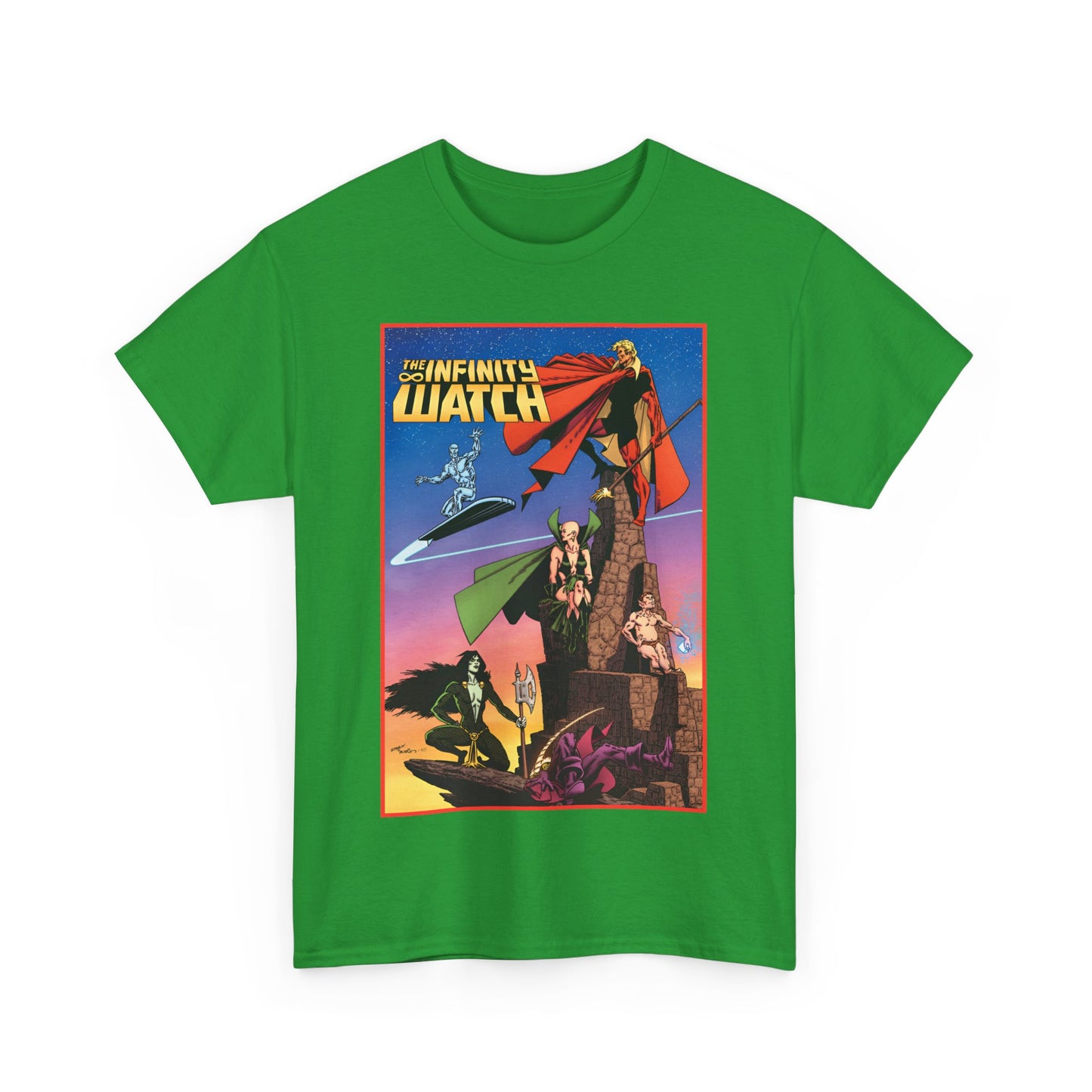Infinity Watch T-Shirt - Jim Starlin Art - Adam Warlock, Silver Surfer, Moondragon, Pip the Troll - Marvel Comics
