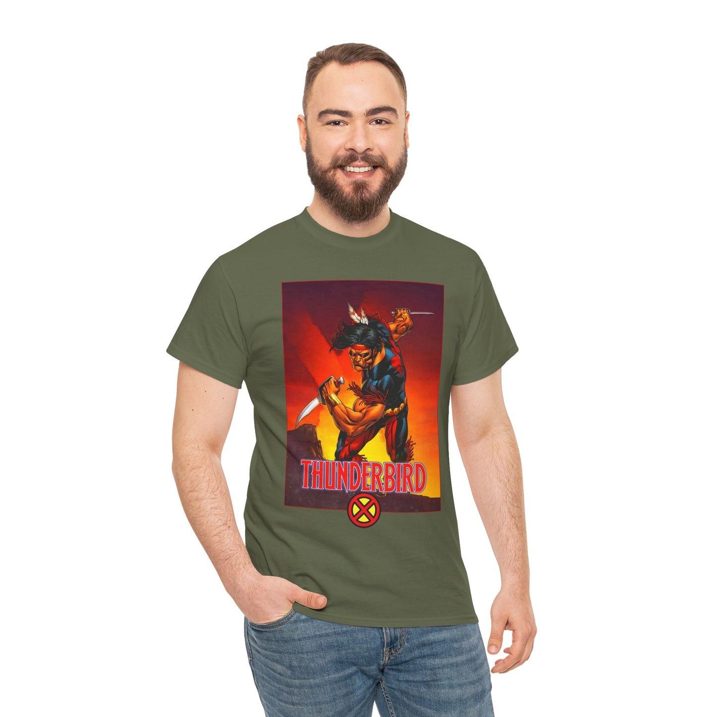 Thunderbird T-Shirt - John Proudstar, Original X-Men Member - Apache Native American - Marvel Comics