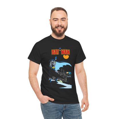 Batman T-Shirt - Jim Aparo Art - Dark Knight Looking Over Gotham City - Bronze Age Art - DC Comics