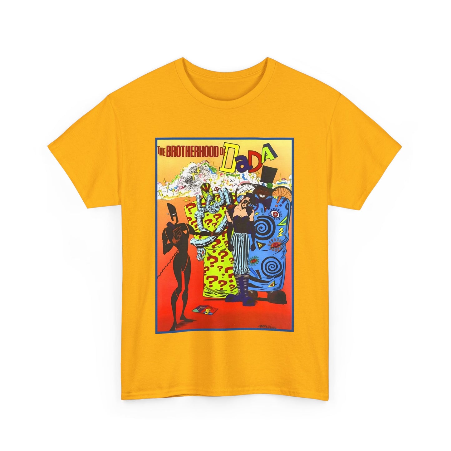 Brotherhood of Dada T-Shirt - Doom Patrol Foes - Mr Nobody, Quiz, Frenzy - DC Comics, Vertigo Comics - Grant Morrison Stories