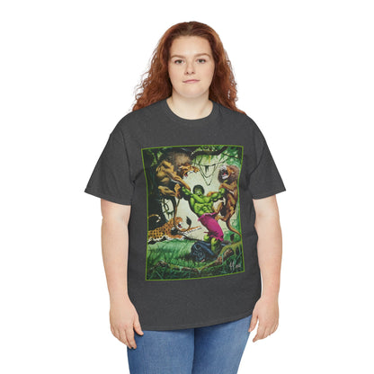 Incredible Hulk T-Shirt - Joe Jusko Art - Hulk Fighting Lions and Tigers (But No Bears, Oh My!) - Marvel Comics