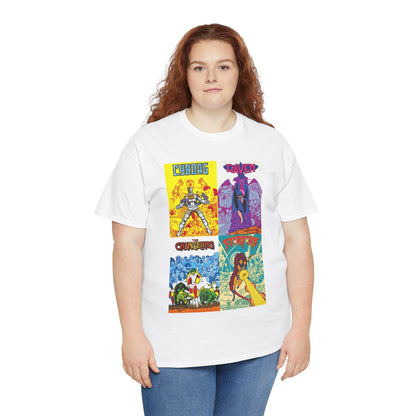 Tales of the New Teen Titans T-Shirt - George Perez Art - Cyborg, Raven, Changeling, Starfire - 1980s Mini-Series Showcasing Their Origins - DC Comics