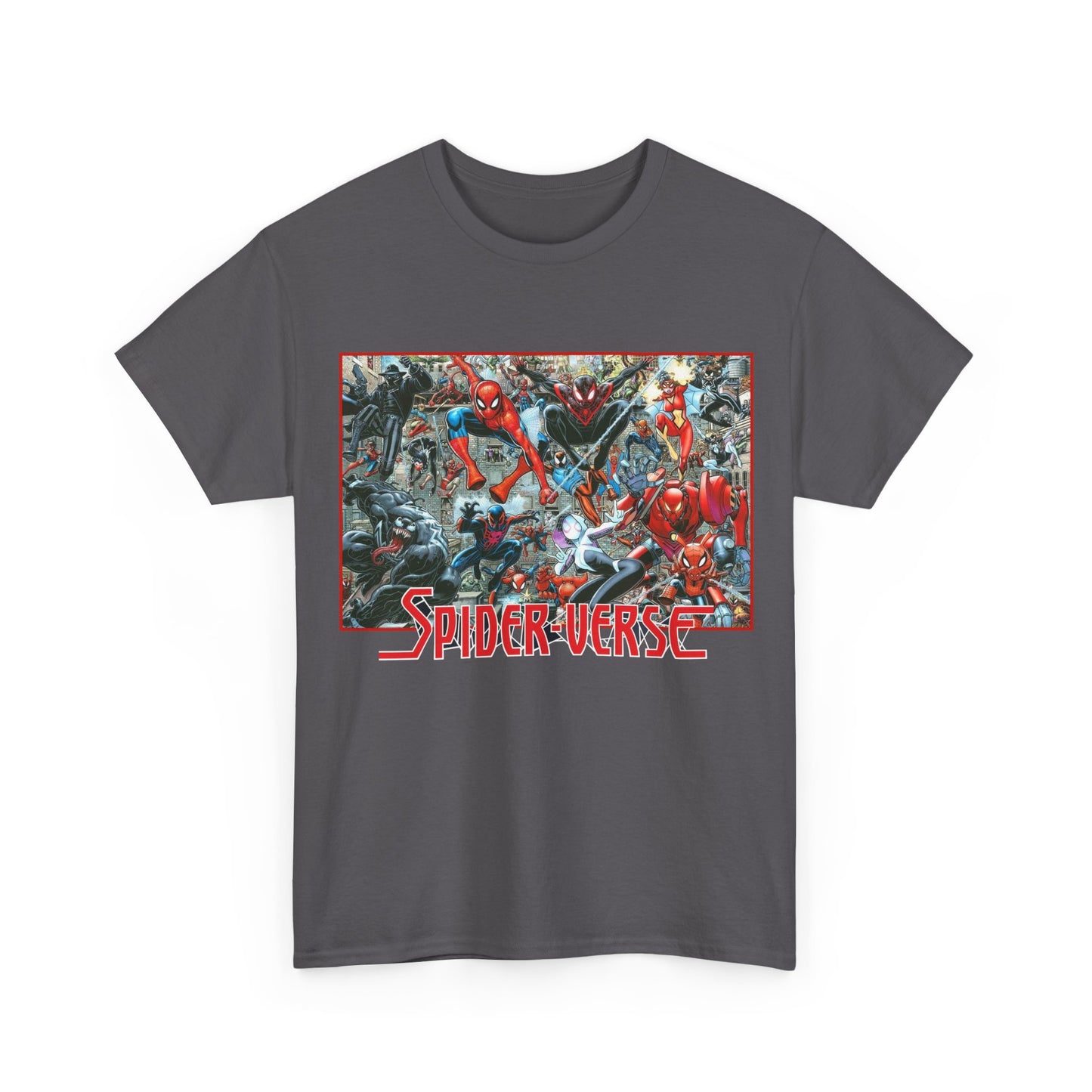 Spider-Verse T-Shirt - Arthur Adams Art - Spider-Man, Venom, Spider-Man 2099, Miles Morales, Spider-Woman - Marvel Comics
