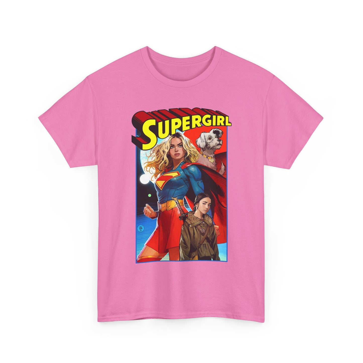 Supergirl & Krypto T-Shirt - Dan Mora Art - Upcoming 2026 Movie with Milly Alcock - DC Comics