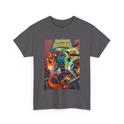 Batman & the Outsiders T-Shirt - Jim Aparo Art - Metamorpho, Katana, Halo, Black Lightning, Geo-Force - DC Comics