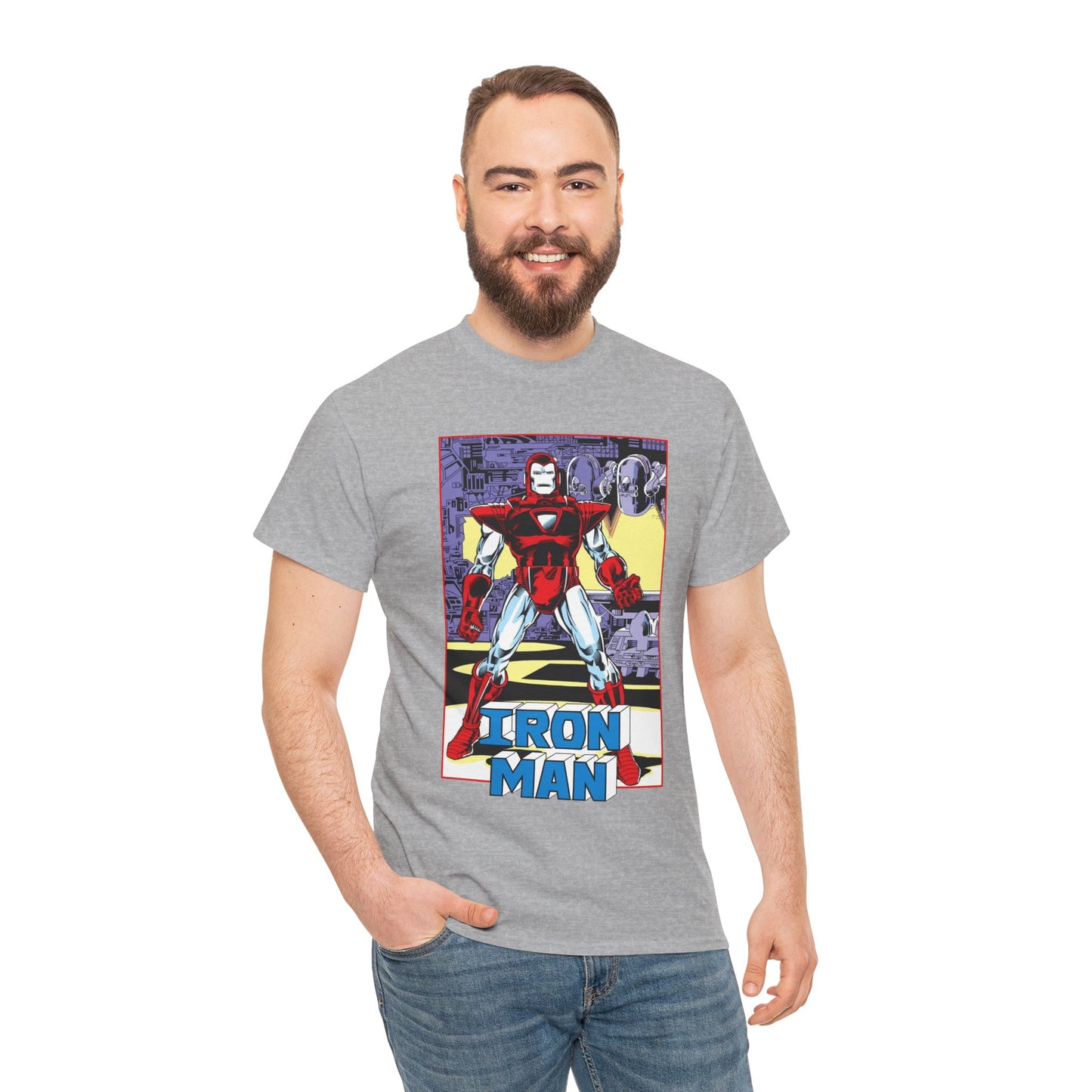 Iron Man T-Shirt - Tony Stark, Stark Industries - Silver Centurion Armor - Marvel Comics