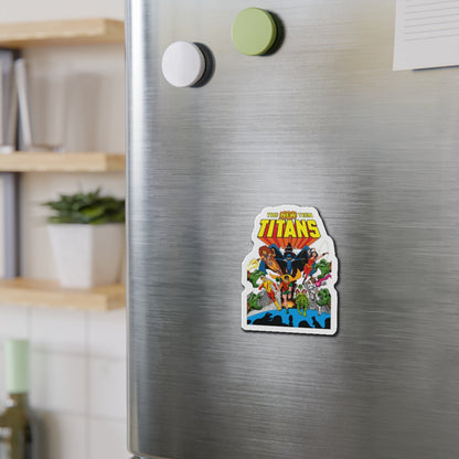 New Teen Titans Die-Cut Magnet - George Perez Art - Robin, Wonder Girl, Cyborg, Starfire, Raven, Kid Flash, Changeling - DC Comics - 3", 4", 5", 6"