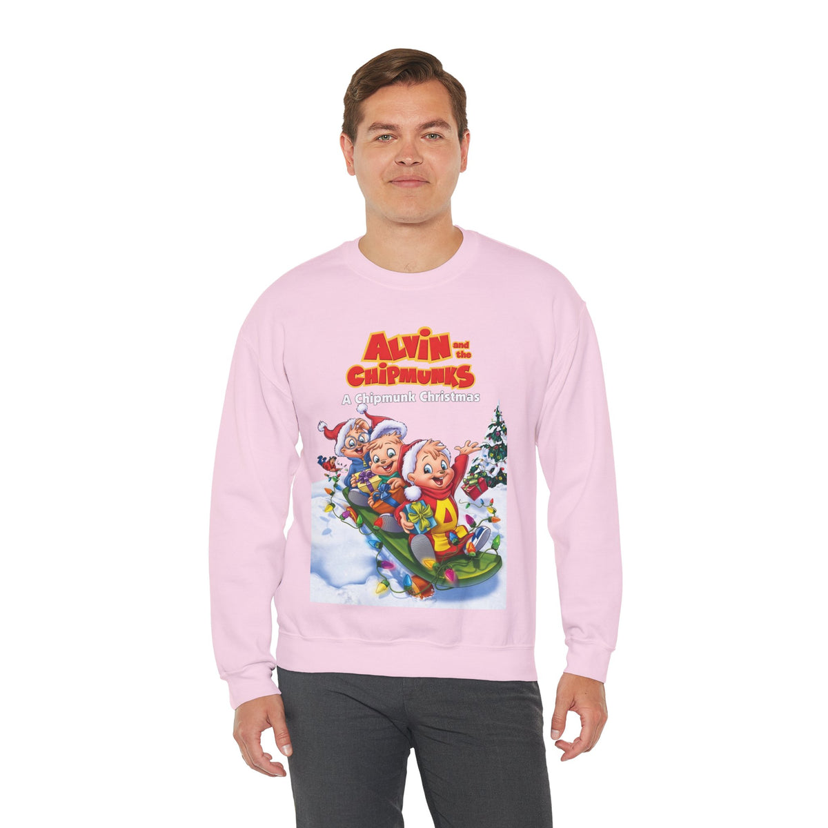 Alvin & the Chipmunks Christmas Special Heavy Blend Crewneck Sweatshirt - Alvin, Simon, Theodore Festive Holiday Cartoon