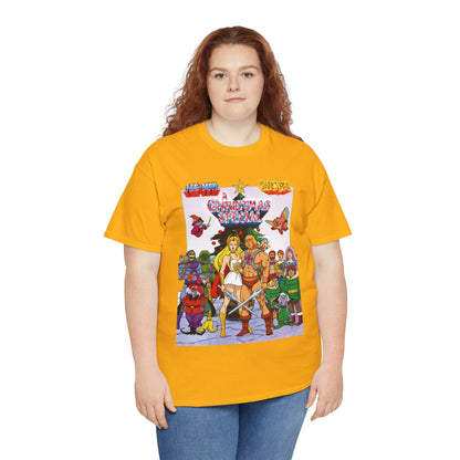 He-Man & She-Ra Christmas Special T-Shirt - MOTU & POP - Upcoming Masters of the Universe 2026 Movie - Filamation Art