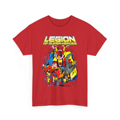 Legion of Super-Heroes T-Shirt - Mon-El, Colossal Kid, Wildfire, Dawnstar, Blok, Timber Wolf - LOSH - DC Comics