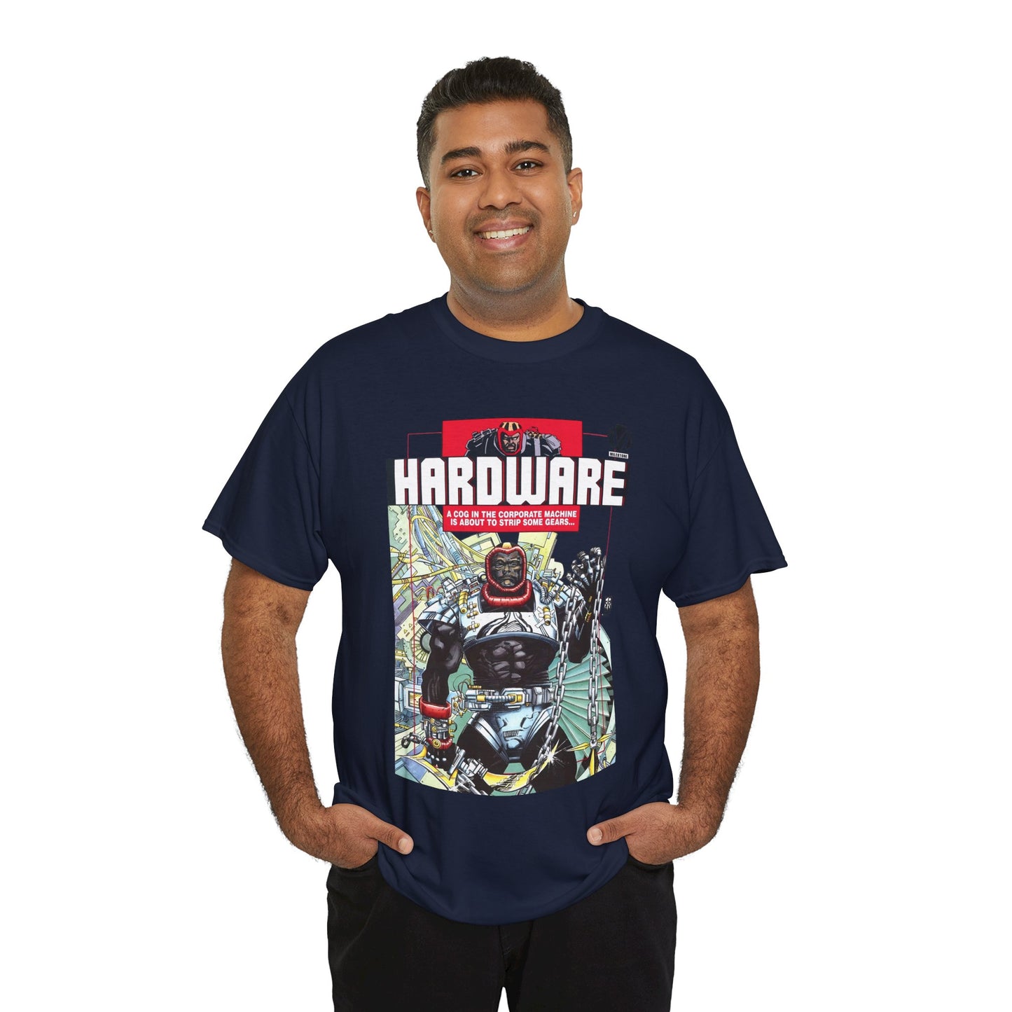 Hardware T-Shirt - Denys Cowan Art - Curtis Metcalf Vs Edwin Alva - Milestone Media - DC Comics