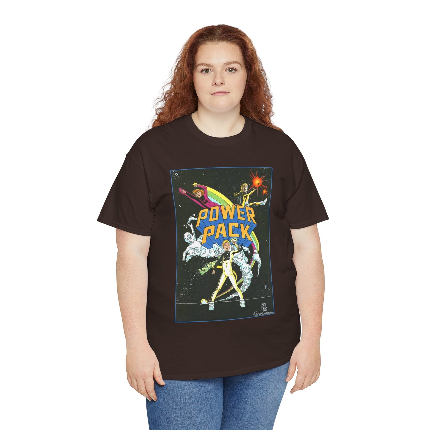 Power Pack T-Shirt - June Brigman, Roy Richardson, Bob Share Art - Ad Recreation - Marvel Comics