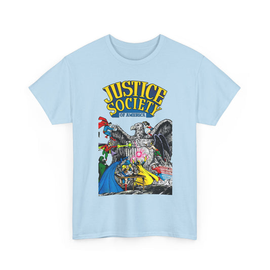 Justice Society T-Shirt - George Perez Art - Dr Fate, Atom, Spectre, Wonder Woman, Flash, Batman, Superman, Hawkman - JSA - DC Comics