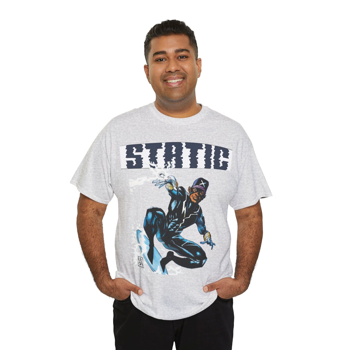 Static T-Shirt - Denys Cowan Art - DC Comics, Milestone Media - Shock to your System
