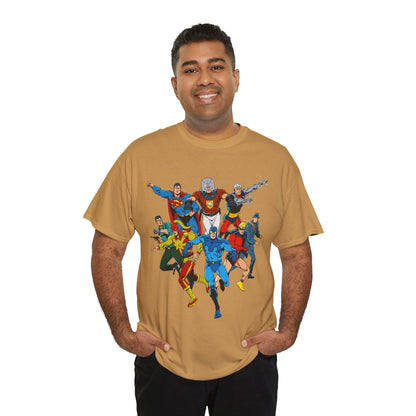 Charlton Characters T-Shirt - DC Comics - Captain Atom, Peacemaker, The Question, Blue Beetle, Judomaster