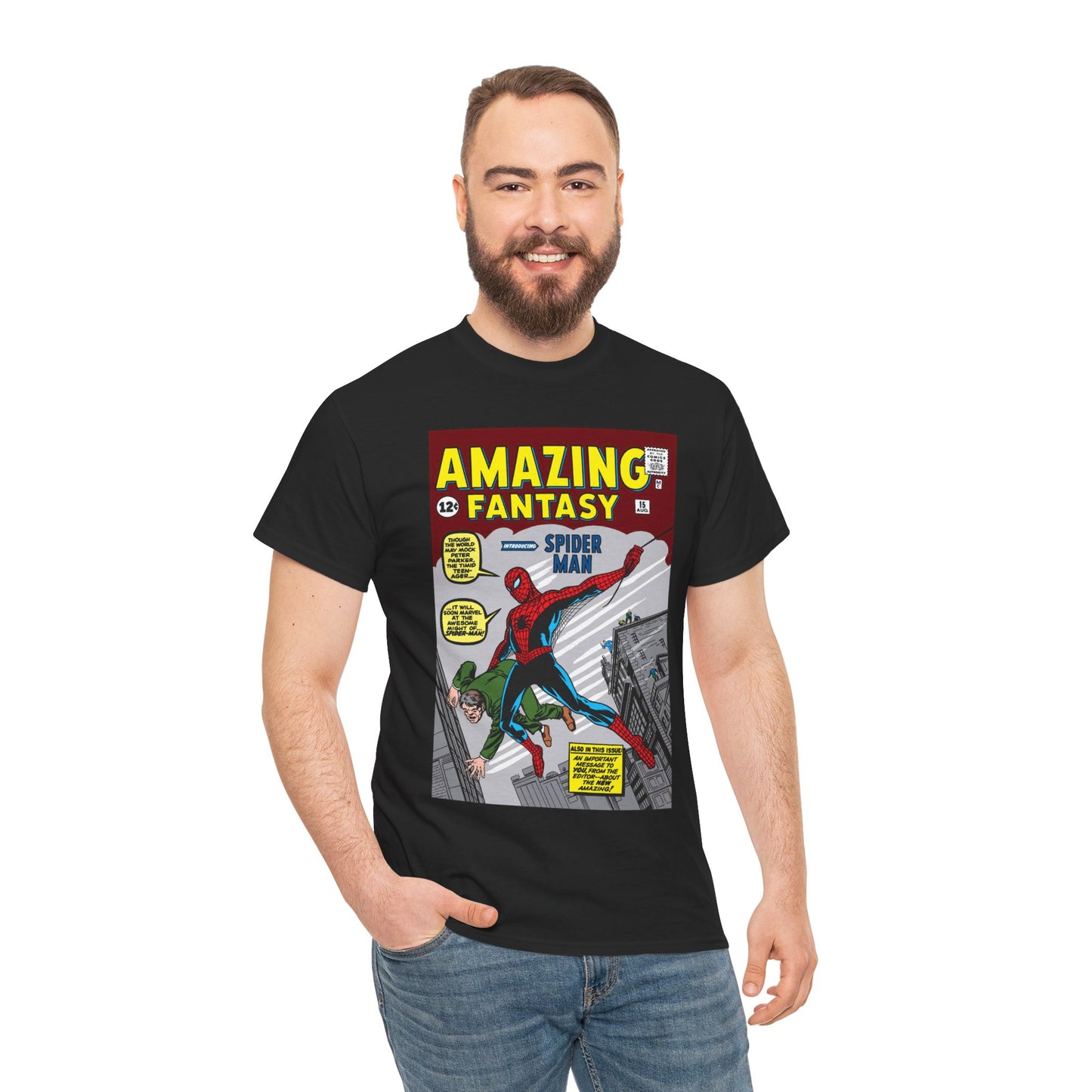 Amazing Fantasy #15 T-Shirt - Steve Ditko Art - 1st Appearance of Spider-Man - 2026 Movie - Marvel Comics