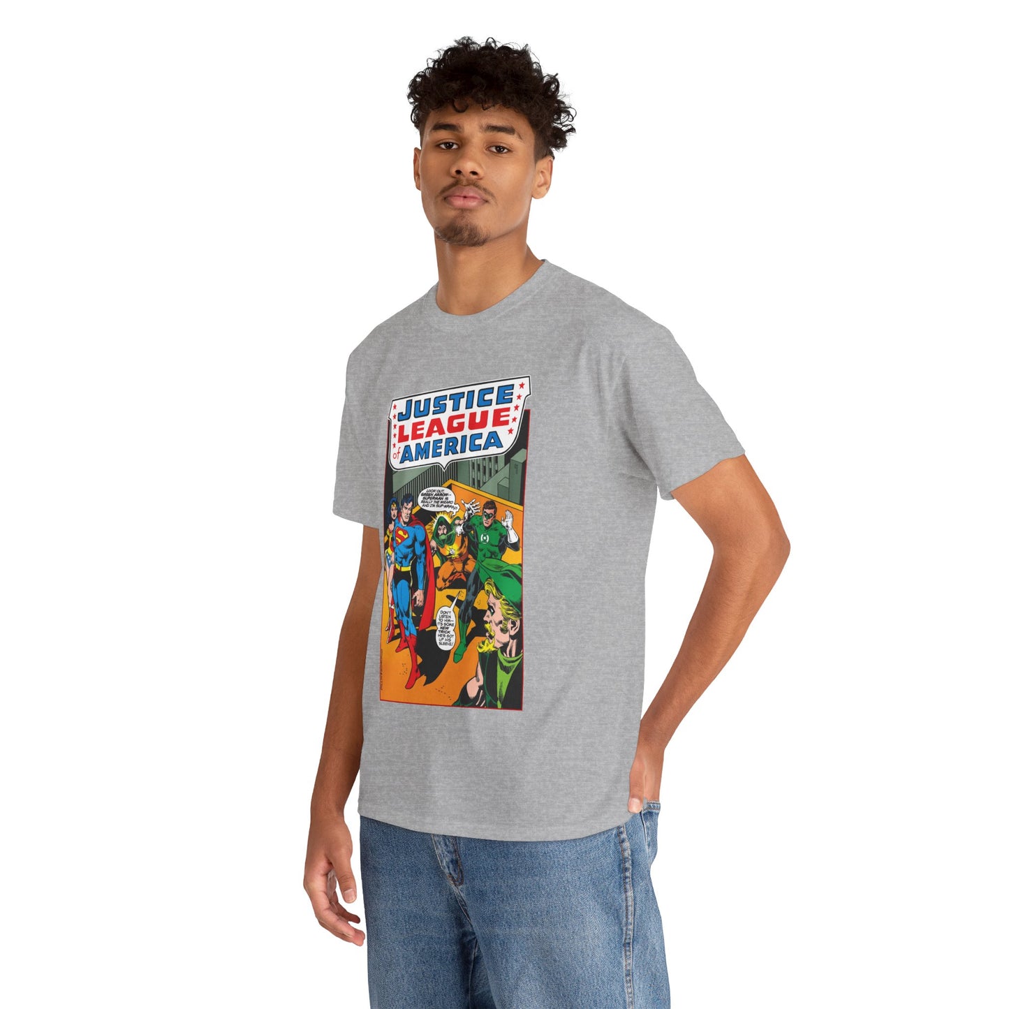Justice League of America T-Shirt - Dick Dillin Art - Superman, Wonder Woman, Green Arrow, Green Lantern - DC Comics