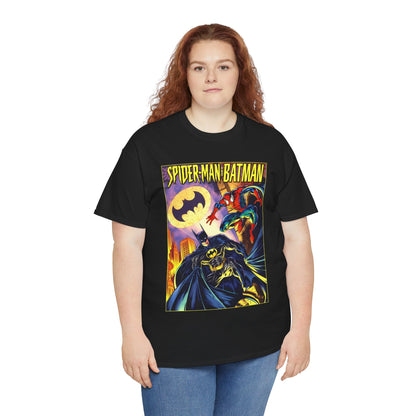 Batman/Spider-Man Shirt - Mark Bagley Art - DC Comics/Marvel Comics Cross-Over From the 1990s