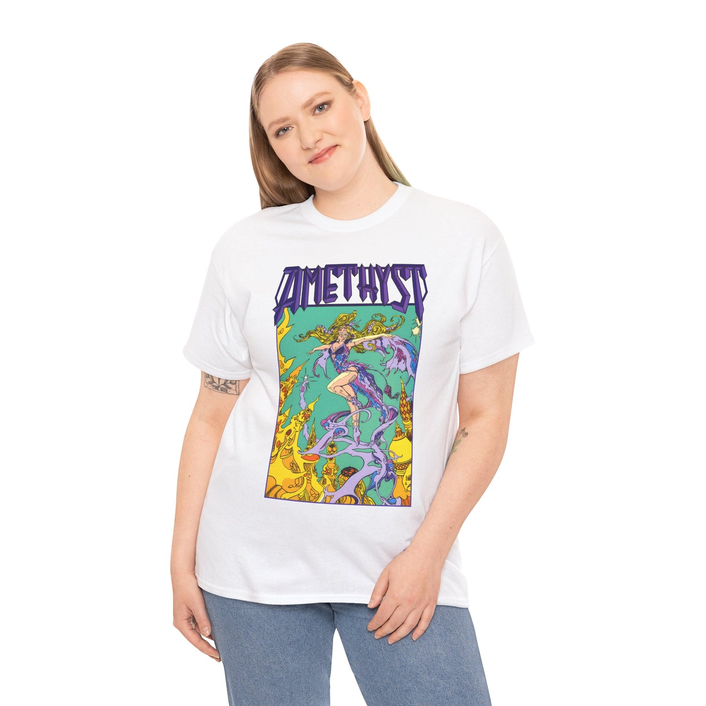Amethyst T-Shirt - Esteban Maroto Art - Princess of Gemworld - 1980s Series - DC Comics