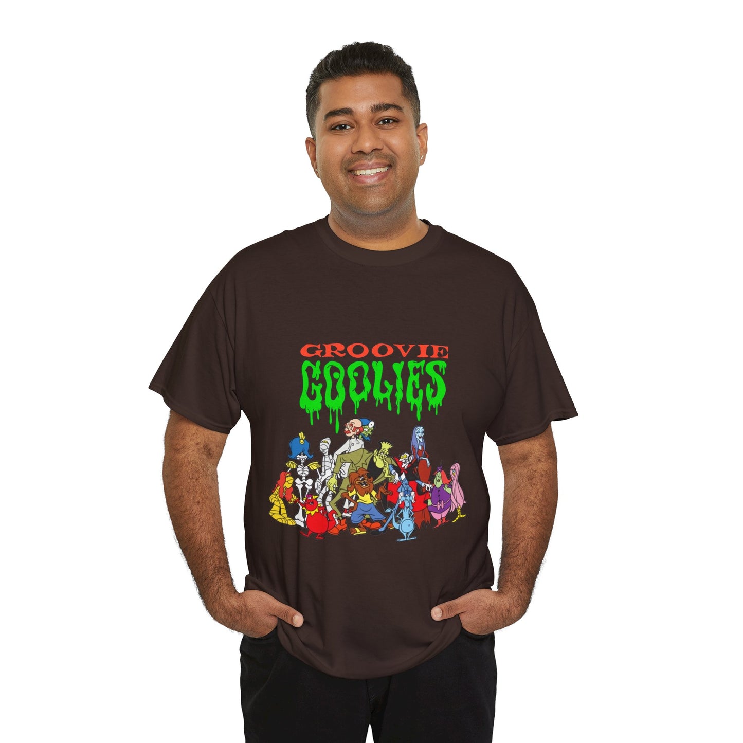 Groovie Goolies T-Shirt - The Monster Trio (Drac, Frankie, Wolfie) - Hagatha, Bella La Ghostly, Boneapart, Mummy - Horrible Hall on Horrible Drive - Filmation Cartoon
