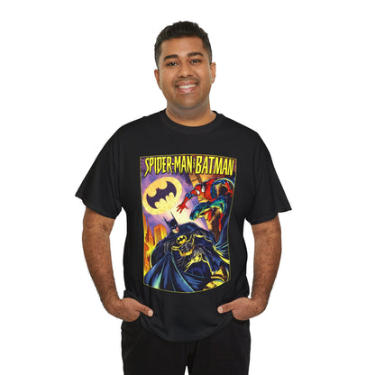 Batman/Spider-Man Shirt - Mark Bagley Art - DC Comics/Marvel Comics Cross-Over From the 1990s