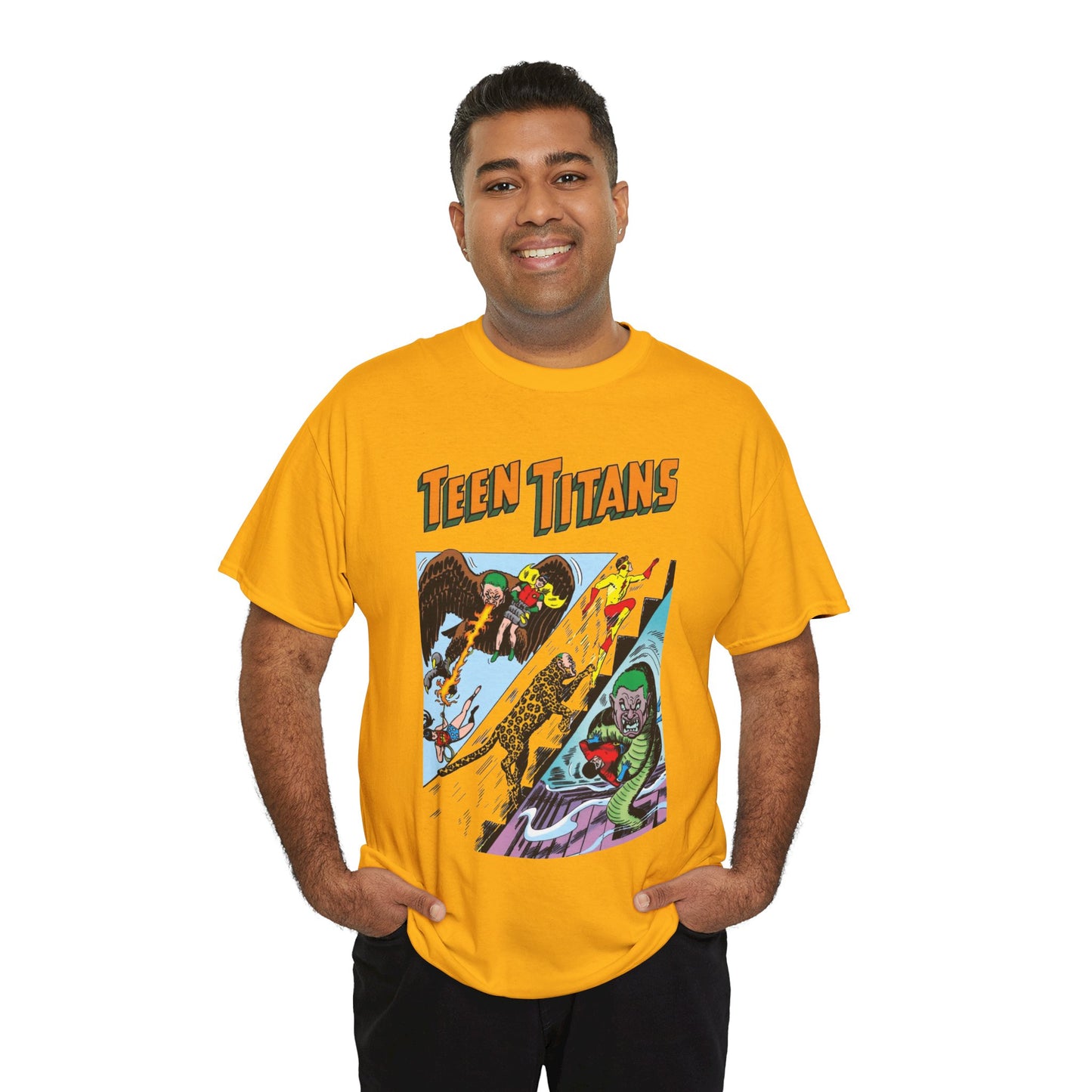 Teen Titans T-Shirt - Nick Cardy Art - #1 Cover Art - Robin, Wonder Girl, Kid Flash, Aqualad - DC Comics