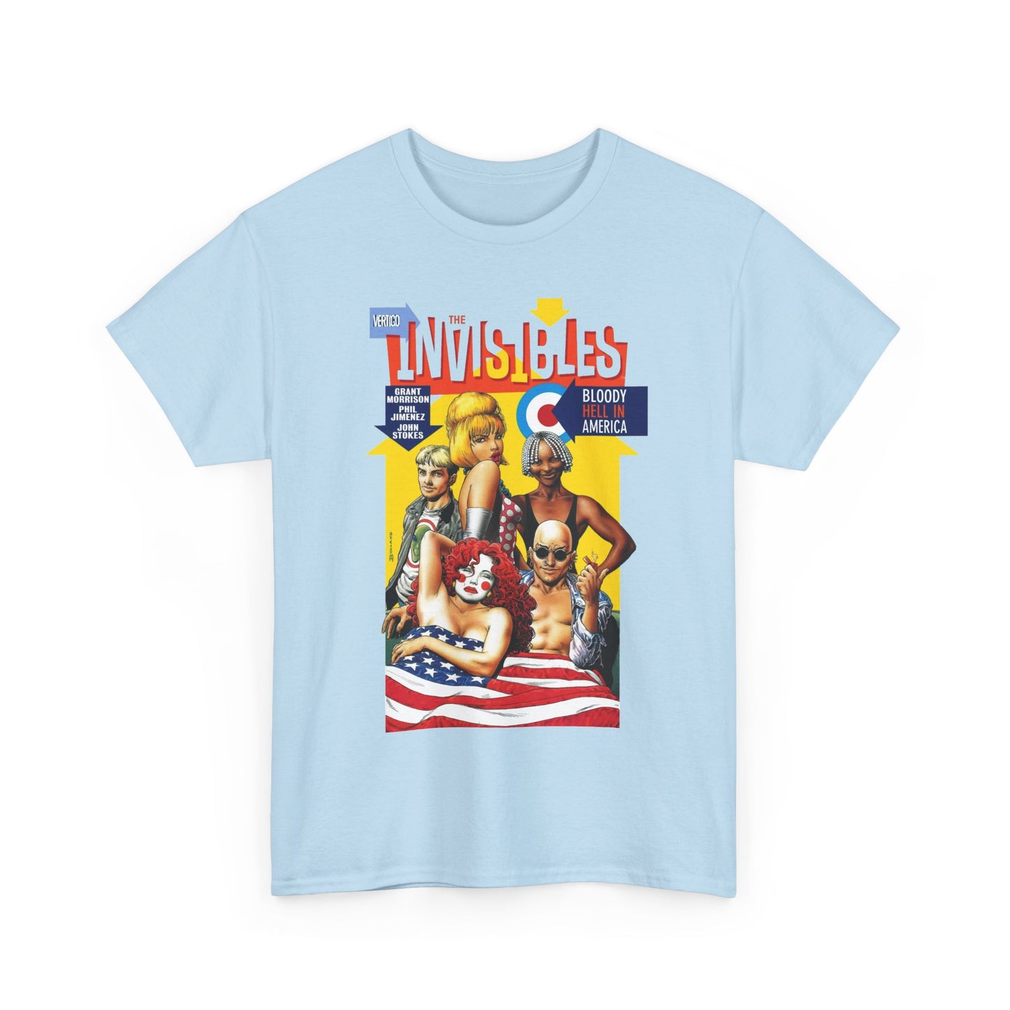 Invisibles: Bloody Hell in America T-Shirt - Brian Bolland Art - DC/Vertigo Comics