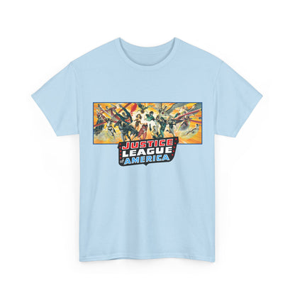 Justice League T-Shirt - Alex Ross Art - Superman, Batman, Wonder Woman, Black Canary, Hawkman, Green Lantern, Adam Strange, Plastic Man, Zatanna - DC Comics