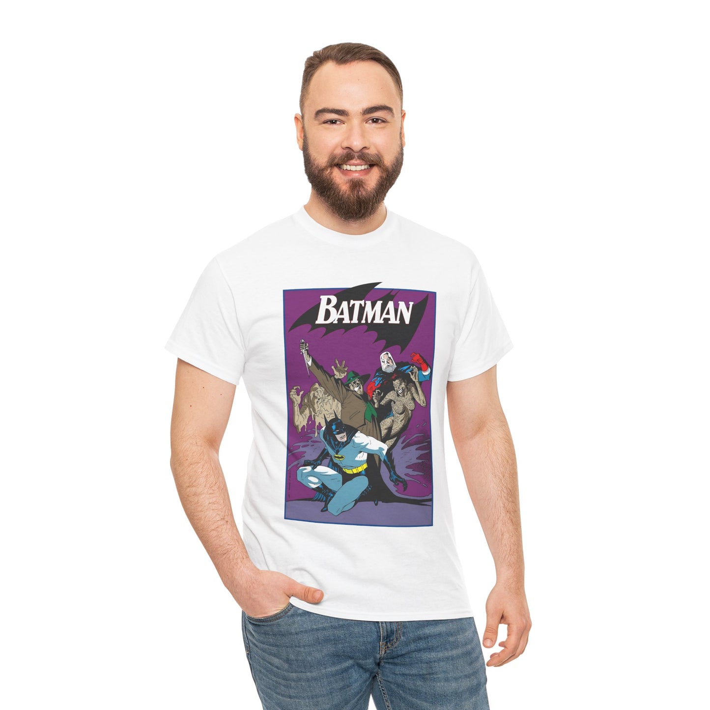 Batman & Clayface T-Shirt - Kevin Nowlan Art - Gotham, Bruce Wayne - DC Comics